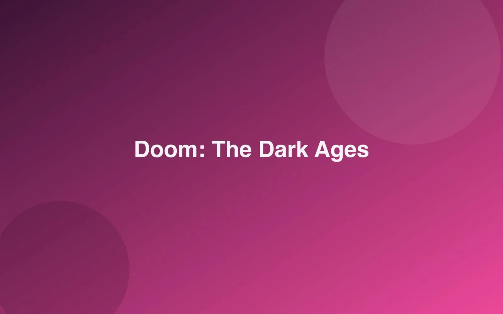 Doom: The Dark Ages kapak görseli
